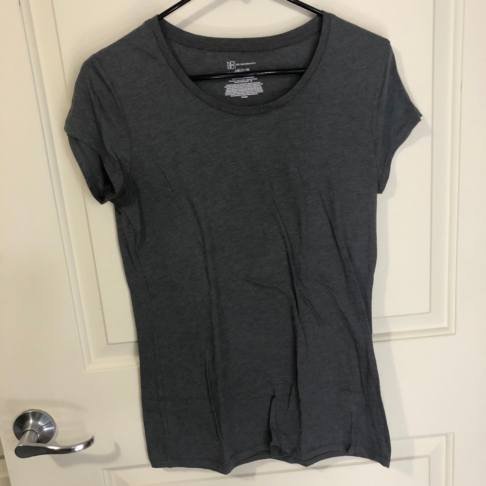 Basic Dark Grey Cap Sleeve Tee